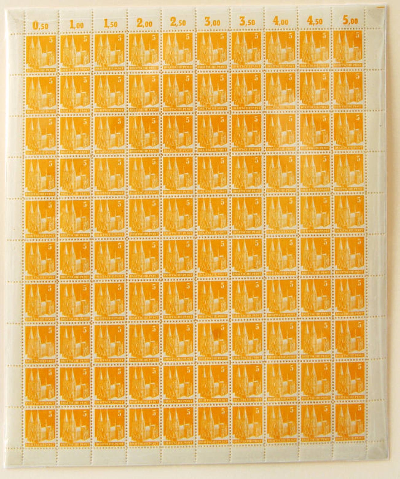 The unissued Yellow Cathedral sheet of 1948