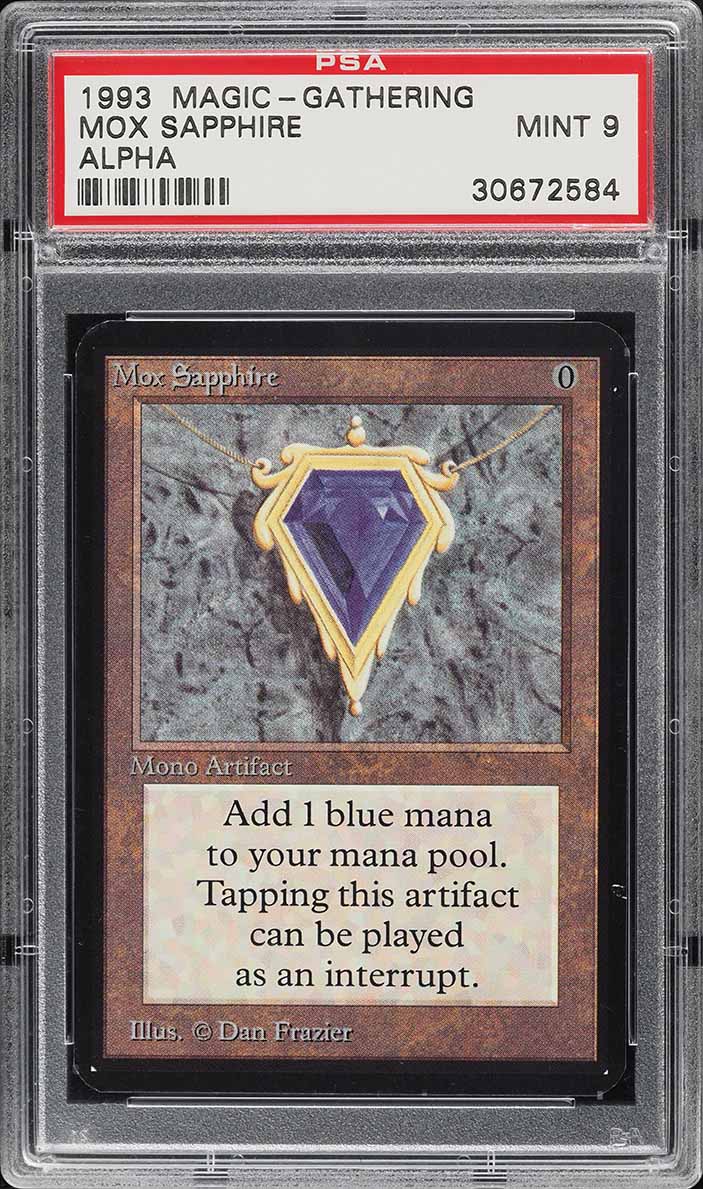 Alpha Mox Sapphire graded PSA 9 Mint