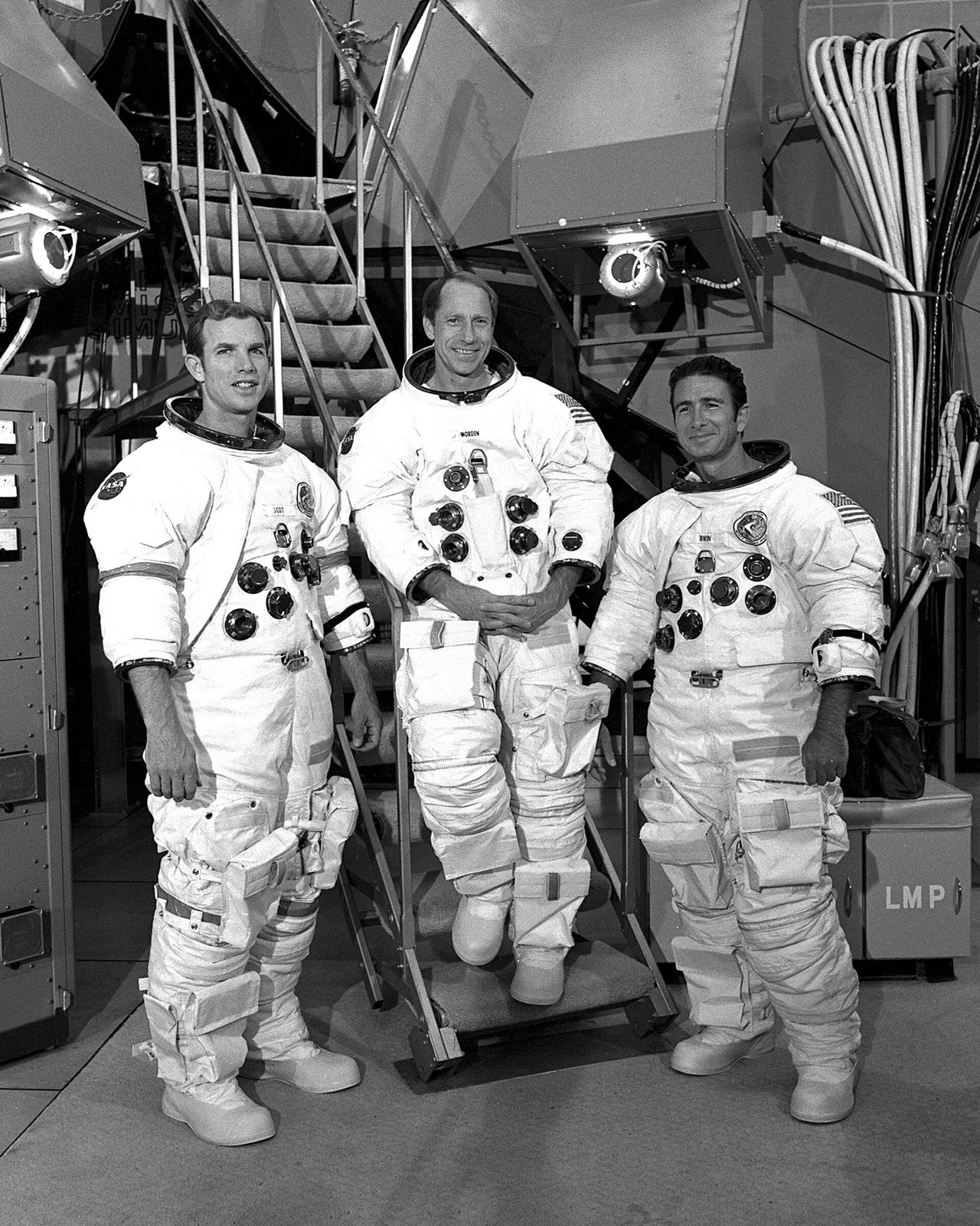 The Apollo 15 crew: David Scott, James Irwin and Alfred Worden