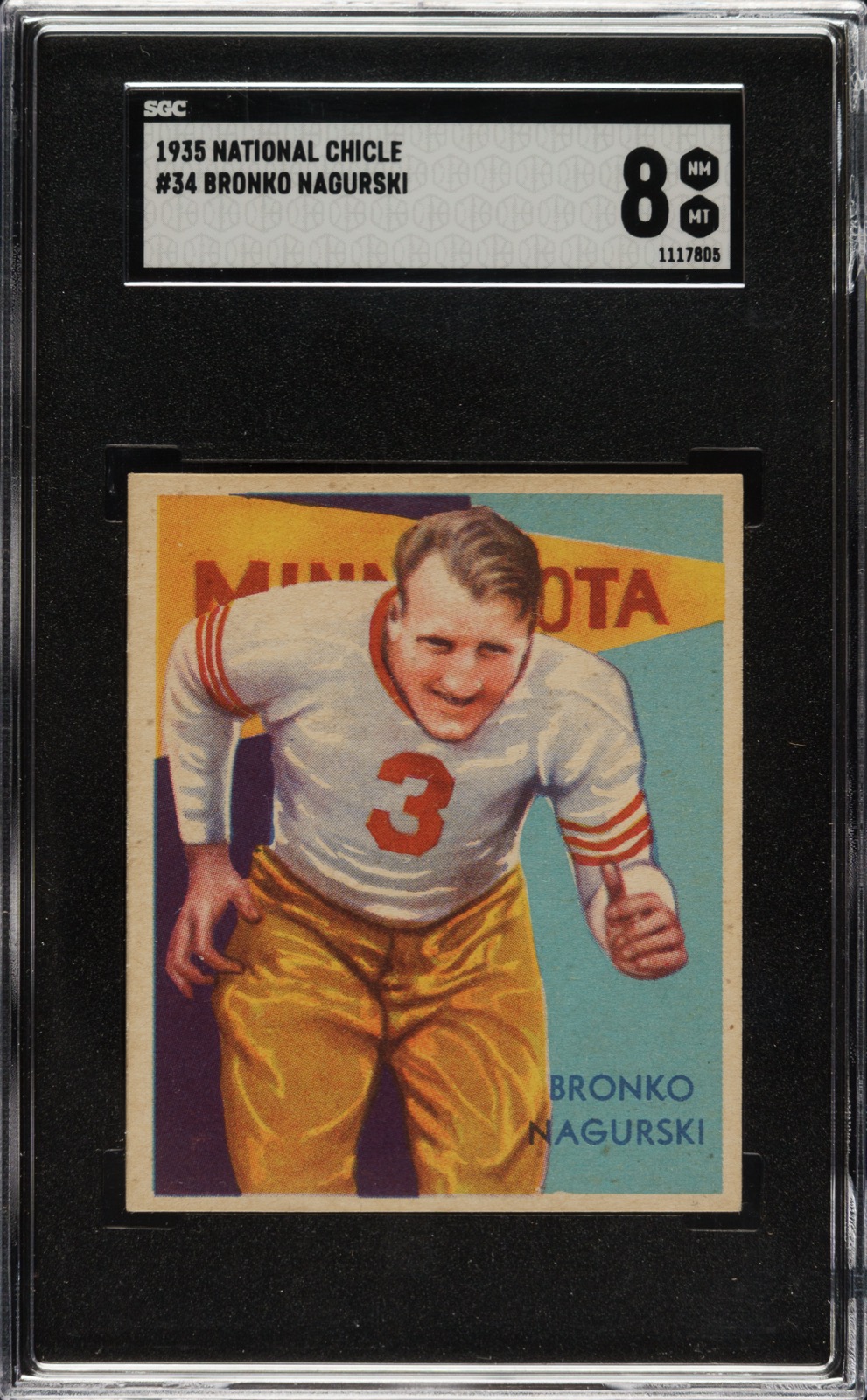 Bronko Nagurski 1935 National Chicle rookie card