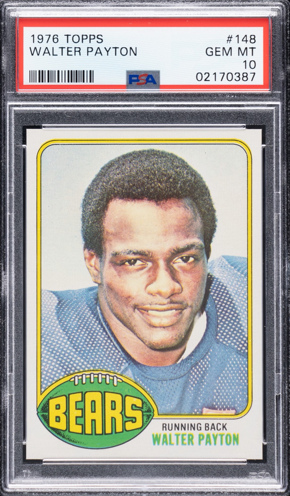 Walter Payton 1976 Topps rookie card