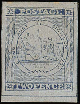 New South Wales Sydney View twopence stamp