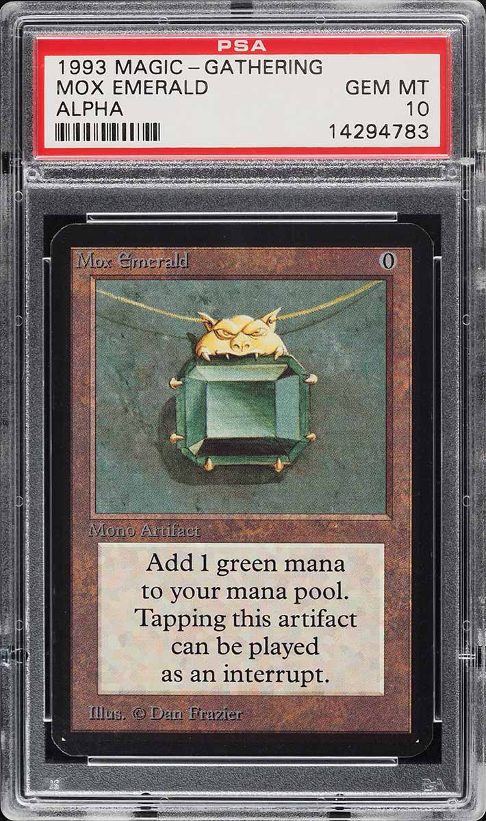 Alpha Mox Emerald graded PSA 10 Gem Mint