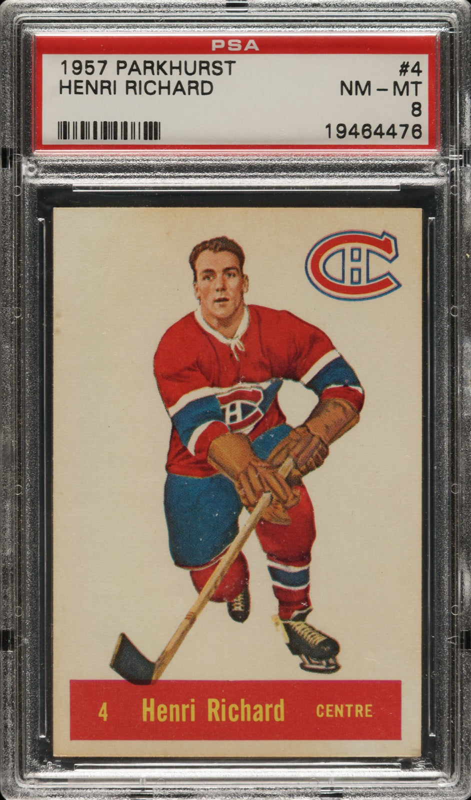 1957-58 Parkhurst Henri Richard rookie card