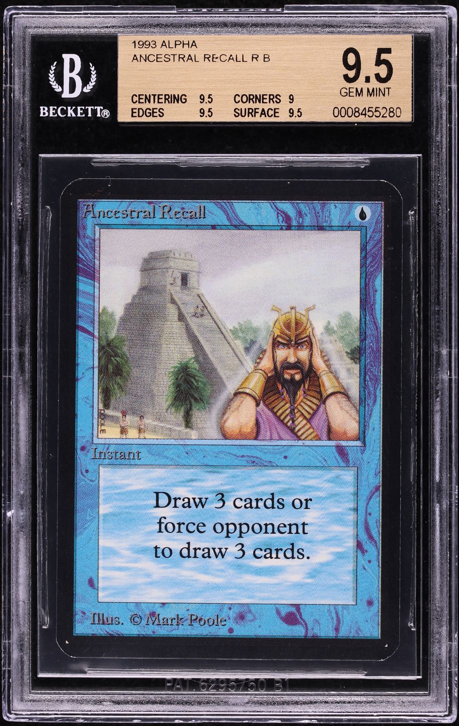Alpha Ancestral Recall graded BGS 9.5 Gem Mint