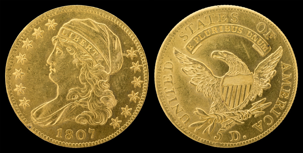1807 G$5 Capped Bust Gold (fineness 0.9160)