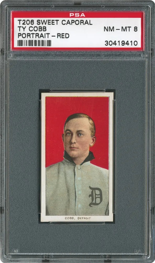 T206 Ty Cobb, portrait with red background, SGC 2.5