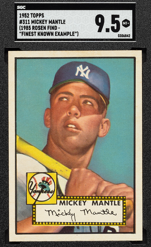 1952 Topps Mickey Mantle #311 baseball trading card