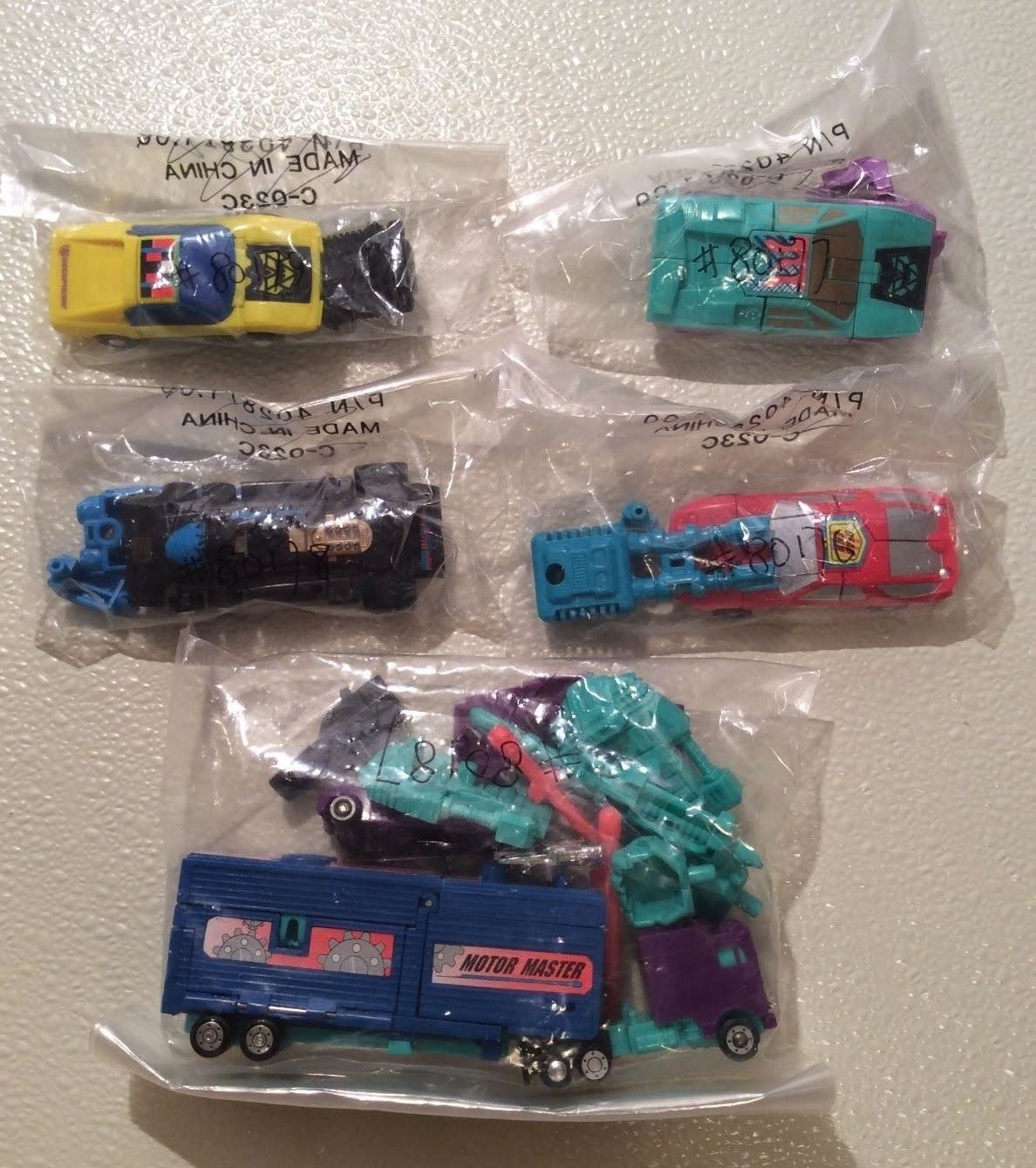 1993 Transformers Generation 2 Stunticons prototype action figures