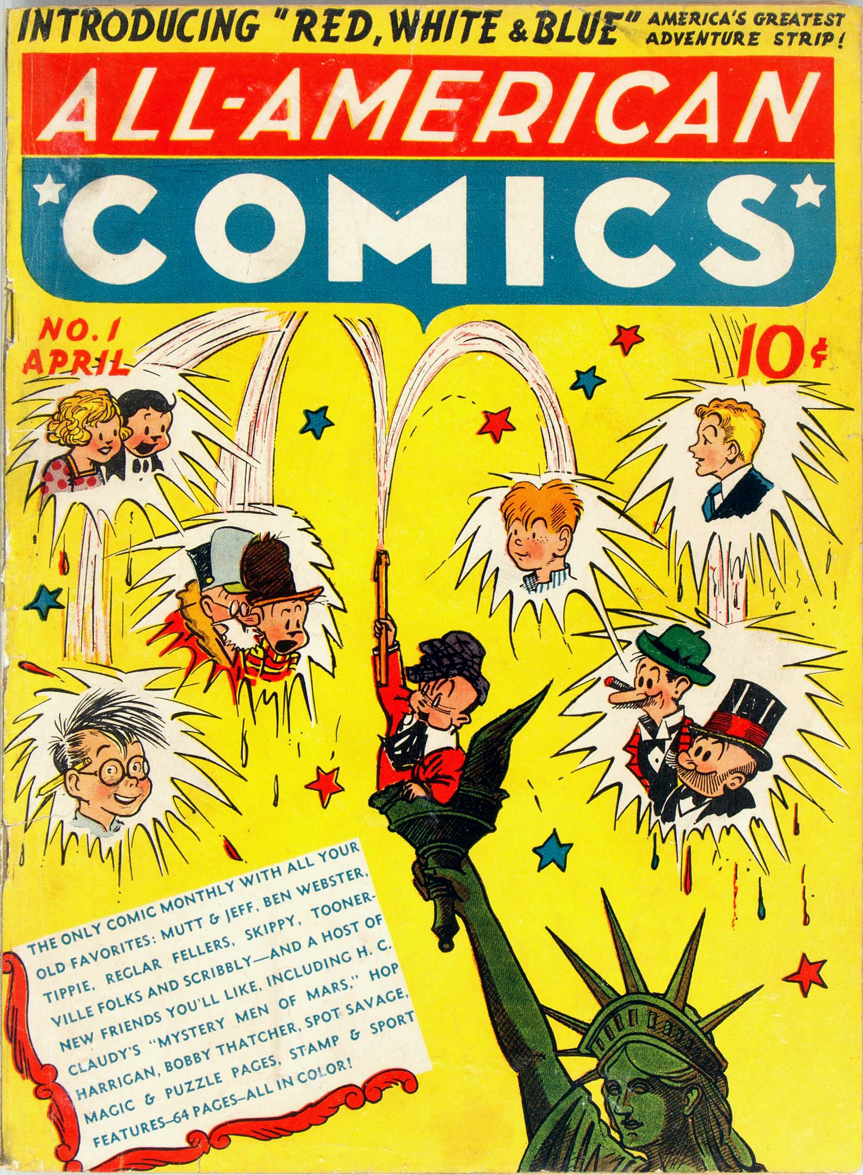 All-American Comics #1 cover featuring early DC characters