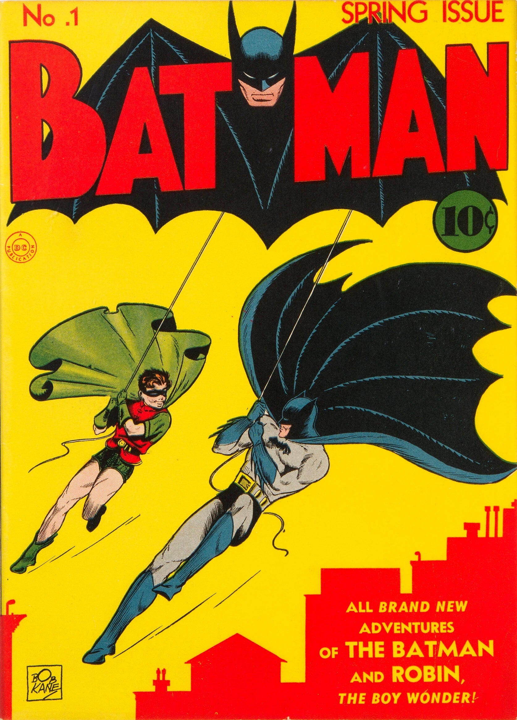 Batman number 1 1940 comic book featuring Joker and Catwoman