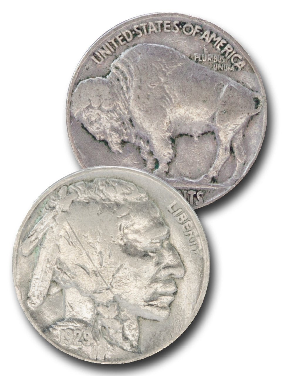 Buffalo nickel obverse showing Native American profile