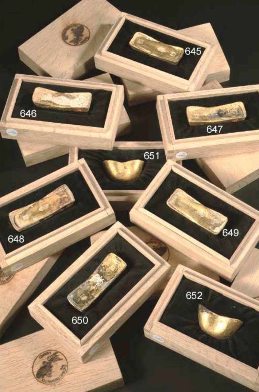 Chinese gold Nanking Cargo shoe-shaped ingot, circa 1750