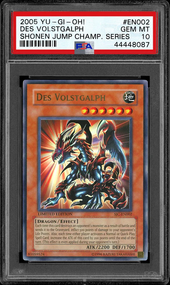 Des Volstgalph Shonen Jump Championship prize card, graded PSA 9