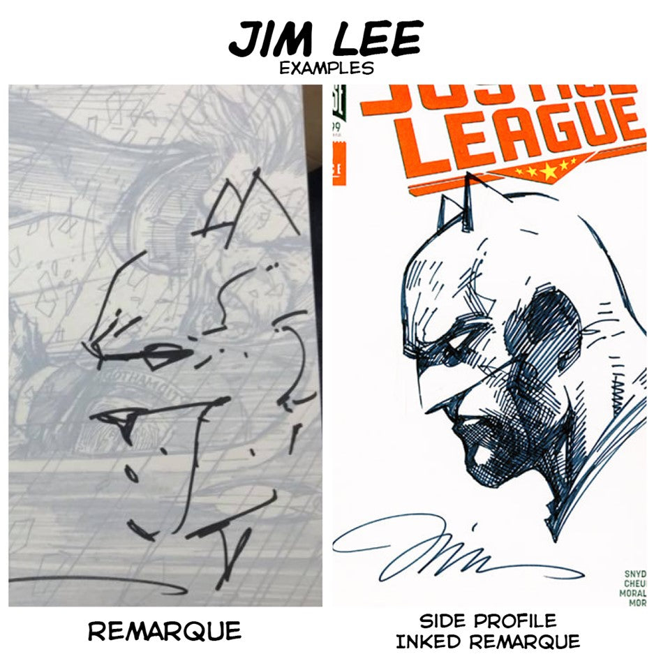 Sketch and signature examples of Jim Lee