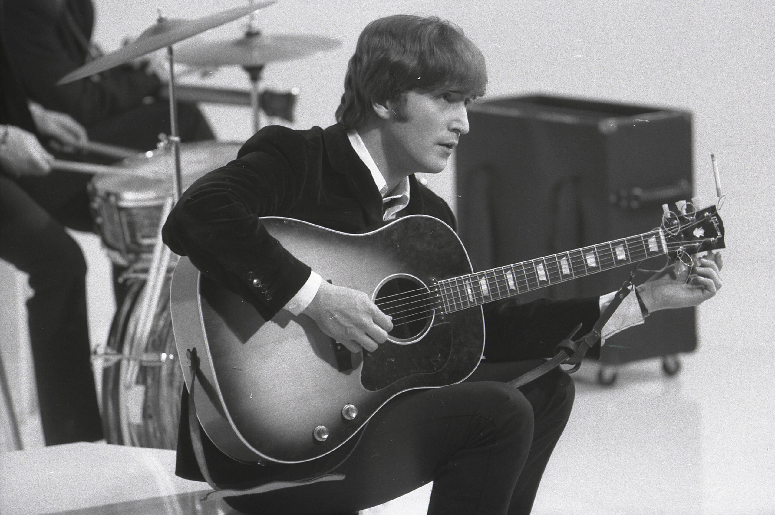 Acoustic-electric guitar associated with John Lennon