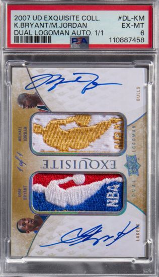 Michael Jordan and Kobe Bryant dual Logoman patch card