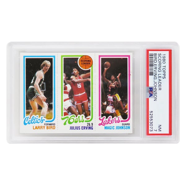 Larry Bird Julius Erving Magic Johnson Scoring Leaders card