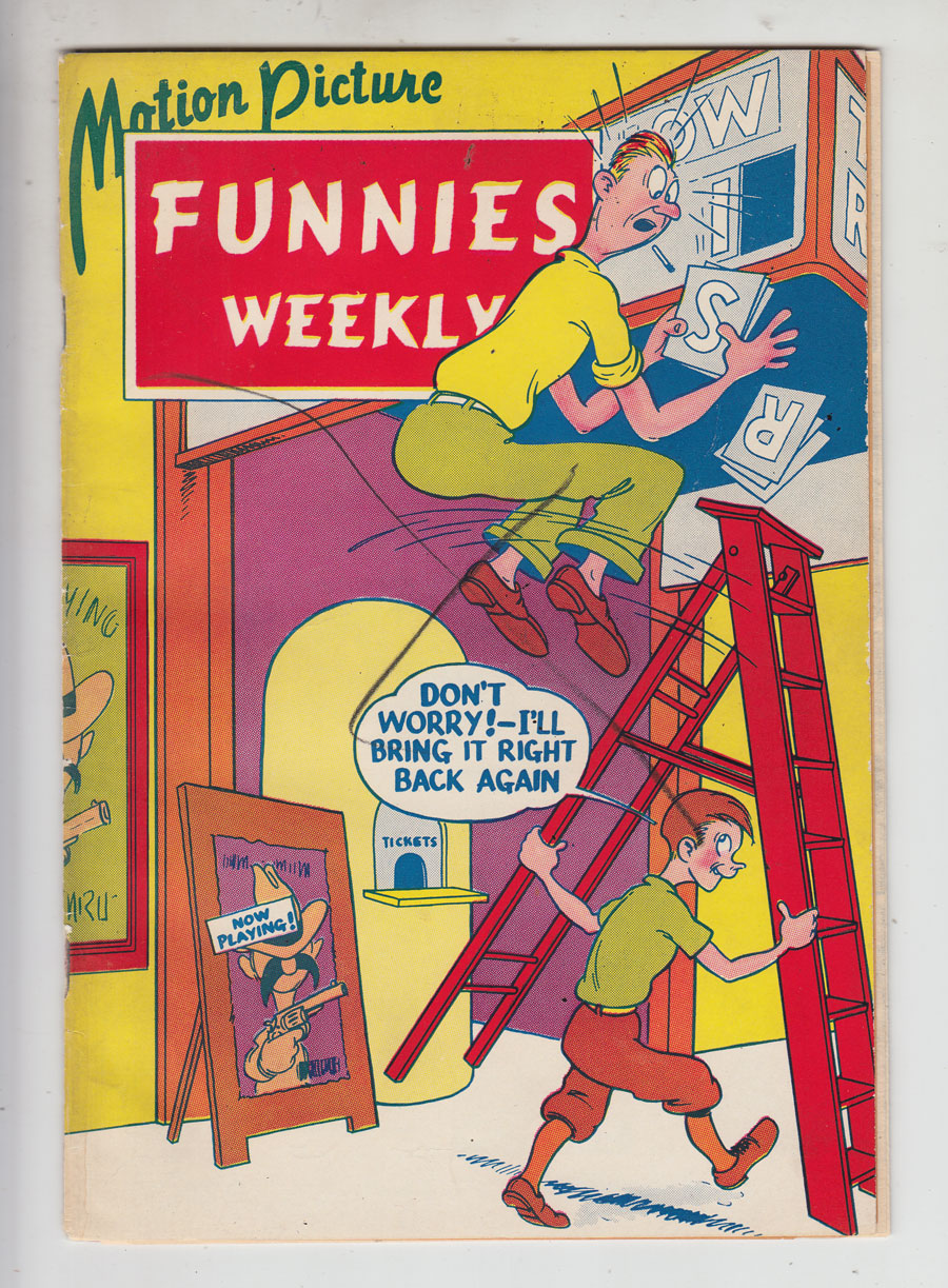 Motion Picture Funnies Weekly #1 Pay Copy cover with early comic art