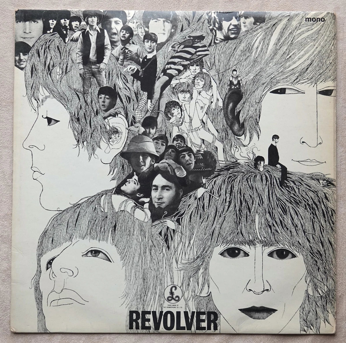 Revolver mono album vinyl record run-out groove matrix stamping XEX 606-1