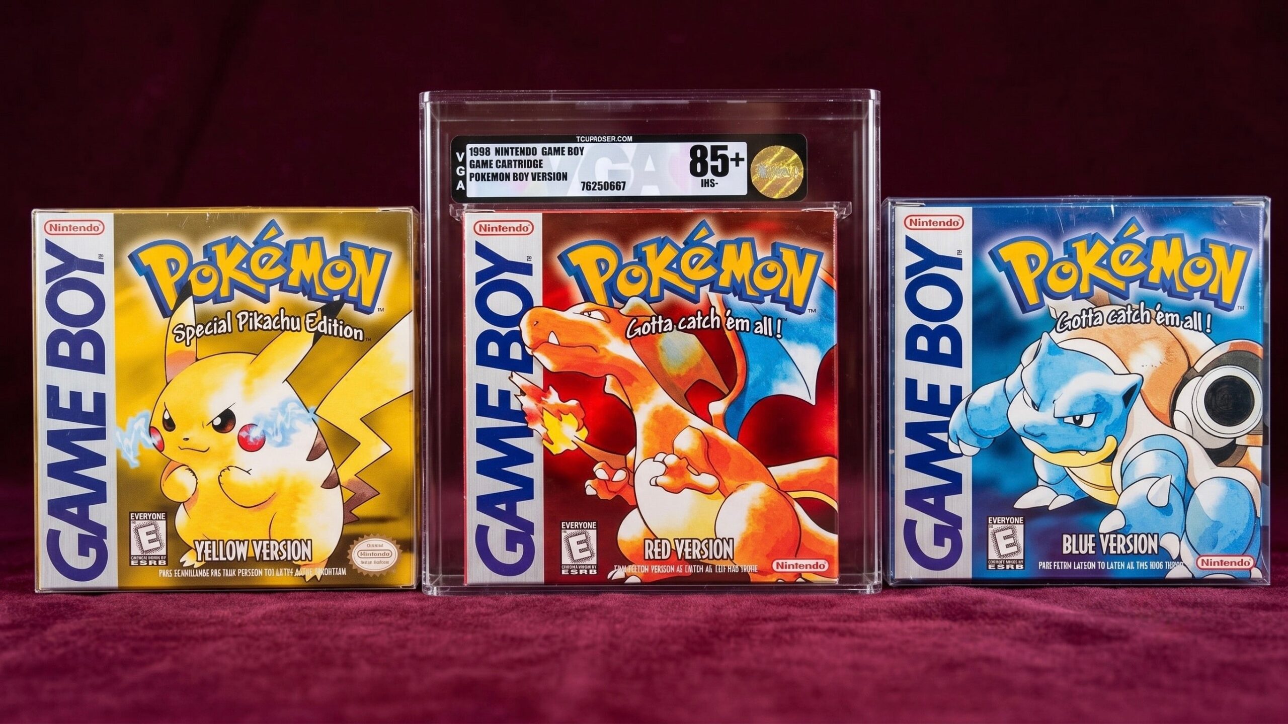 Sealed Pokémon Red Game Boy video game cartridge box