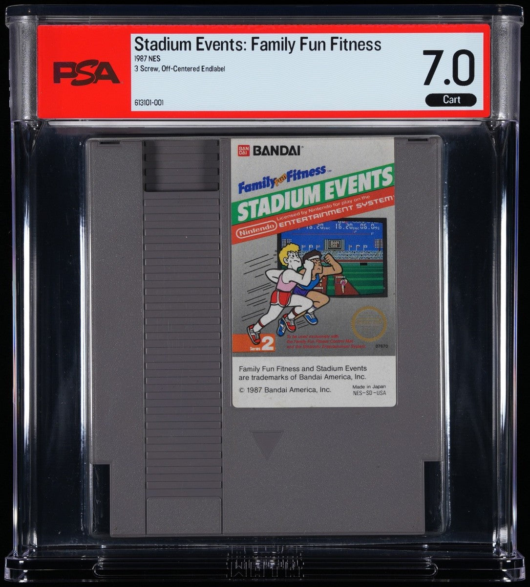 Bandai Stadium Events video game for the Nintendo Entertainment System