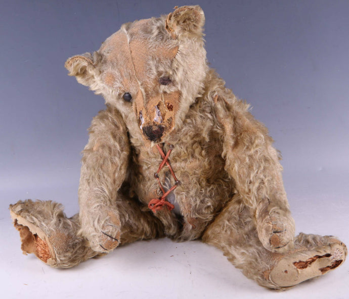 Steiff teddy bear from 1910 designed with an internal metal hot water canister