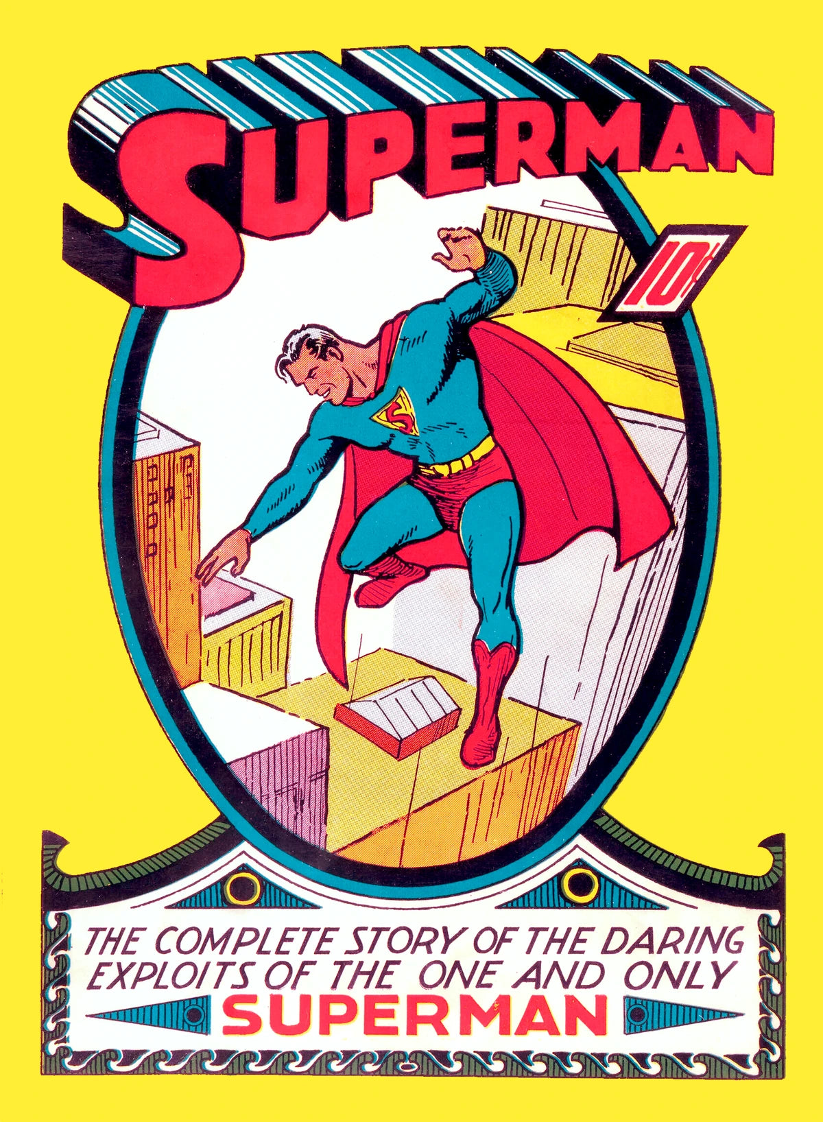 Superman number 1 1939 comic book cover
