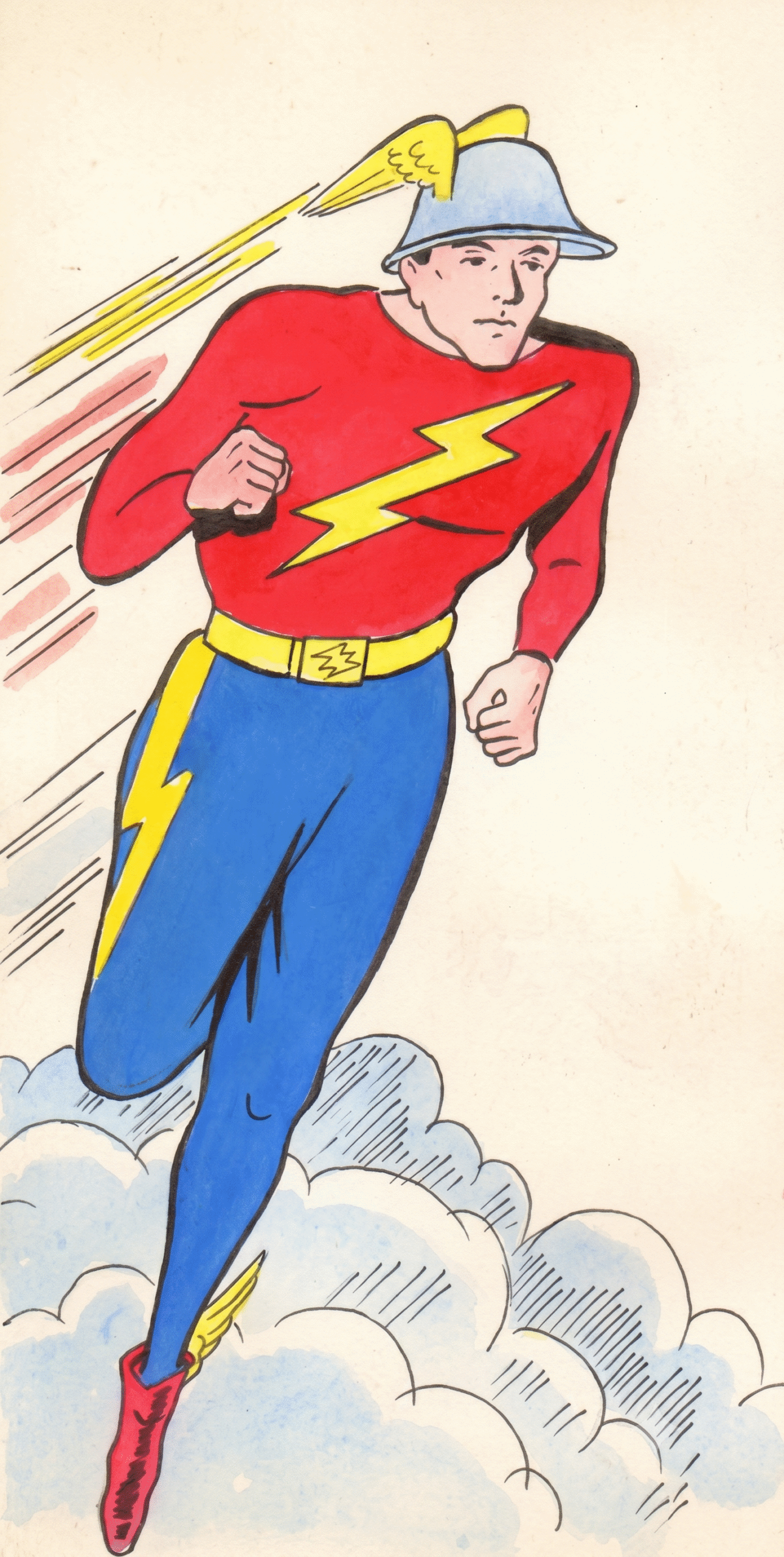 1995 reconstruction of the Flash left-top corner figure of Flash, by Harry Lampert