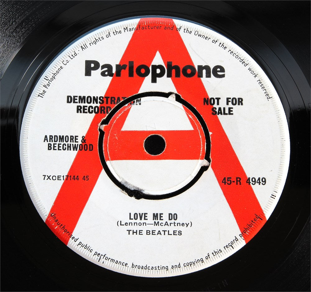 1962 UK Parlophone A-label demonstration record of Love Me Do by The Beatles