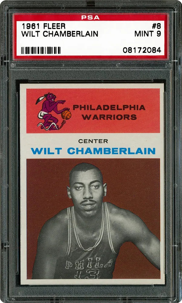 Wilt Chamberlain 1961 Fleer rookie card