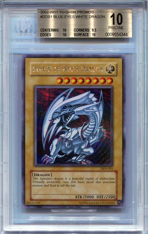 Blue-Eyes White Dragon Dark Duel Stories promo card, graded BGS 10