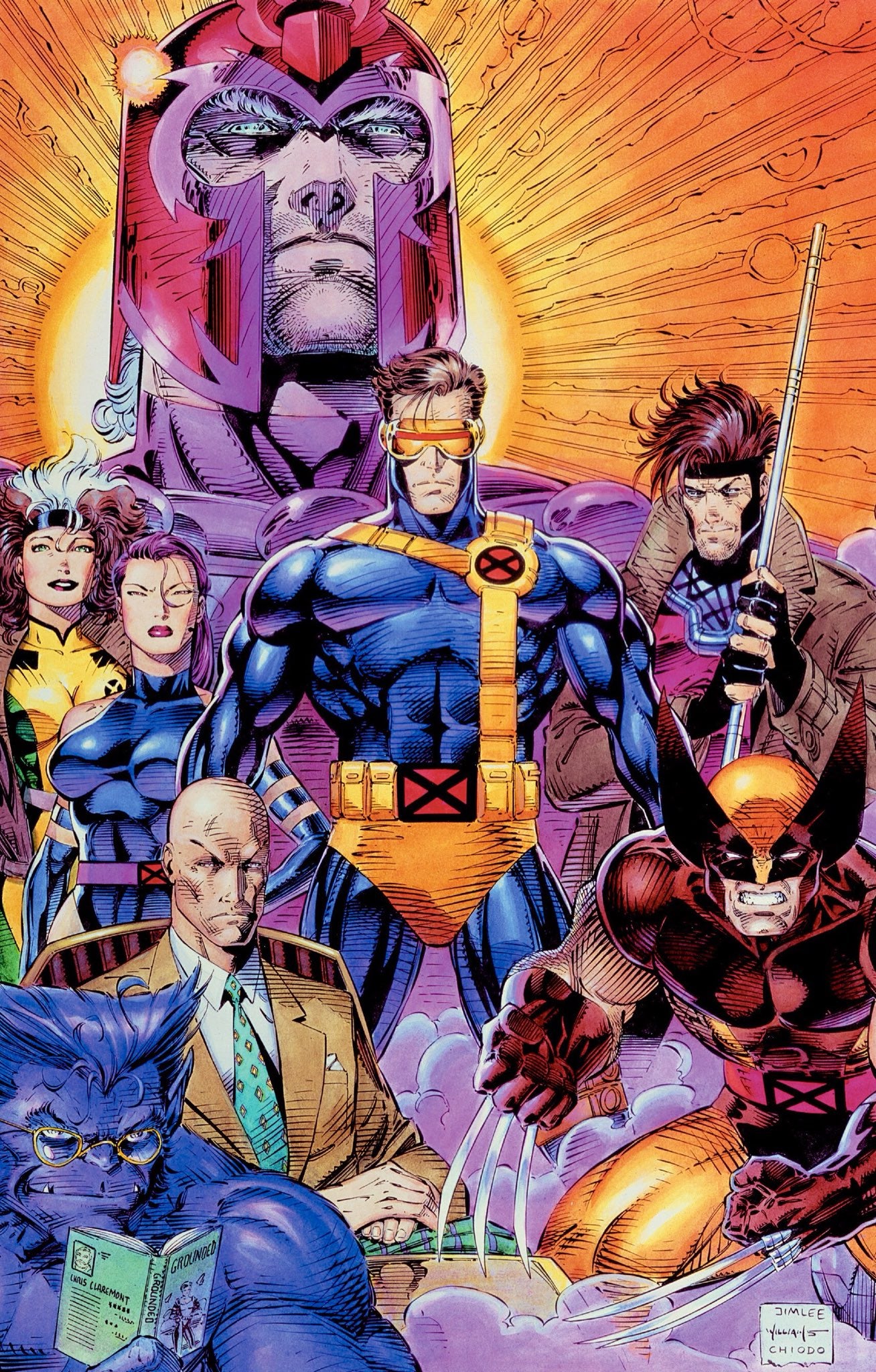 X-men characters in the designed version of Jim Lee