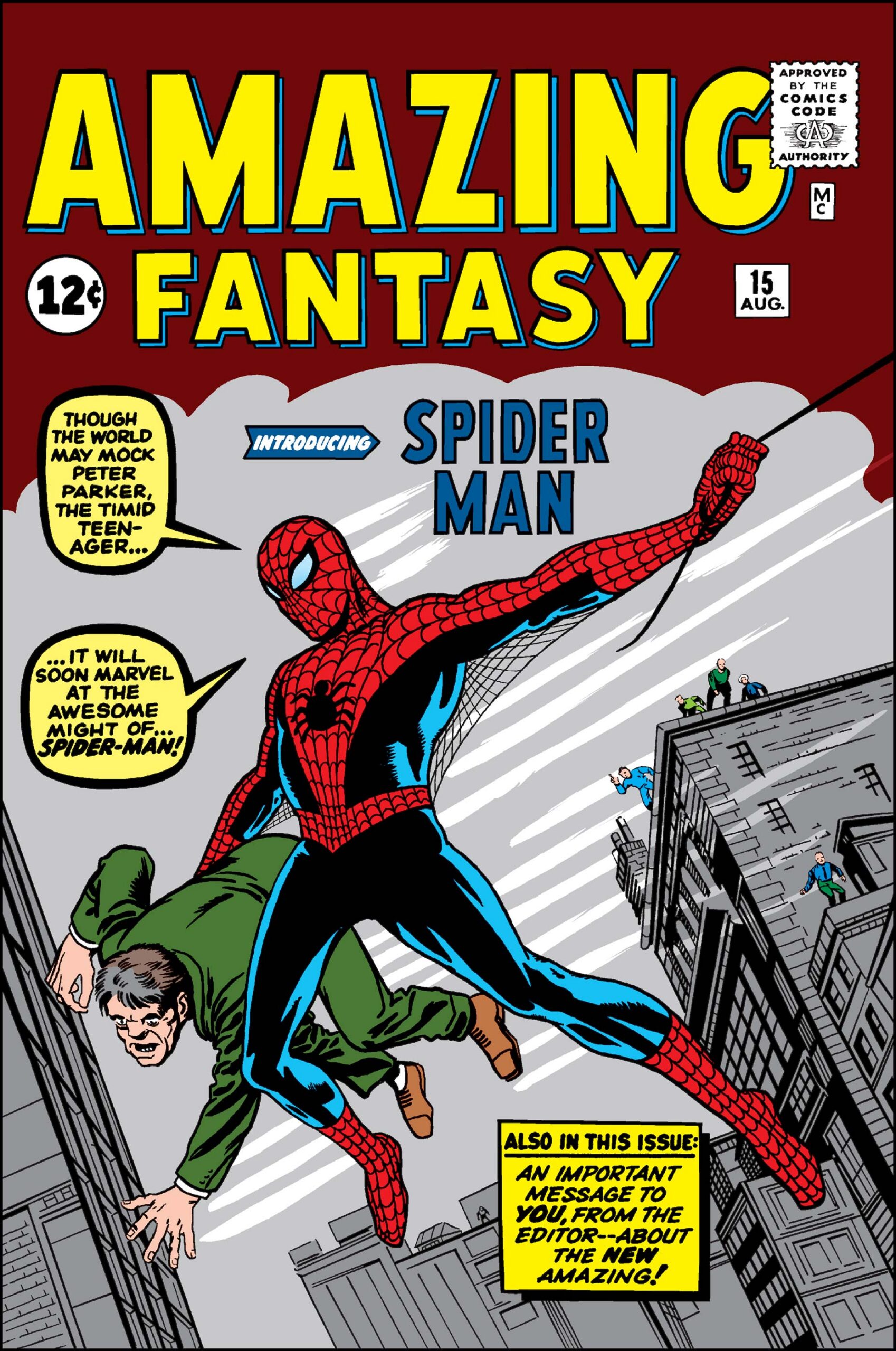 Amazing Fantasy number 15 1962 featuring first Spider-Man appearance