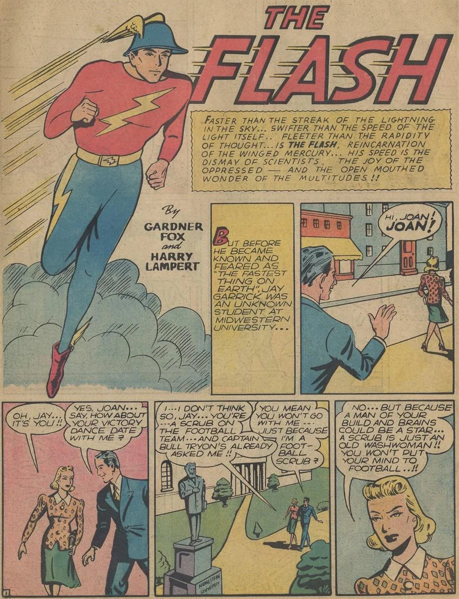 First page of the first Flash comic