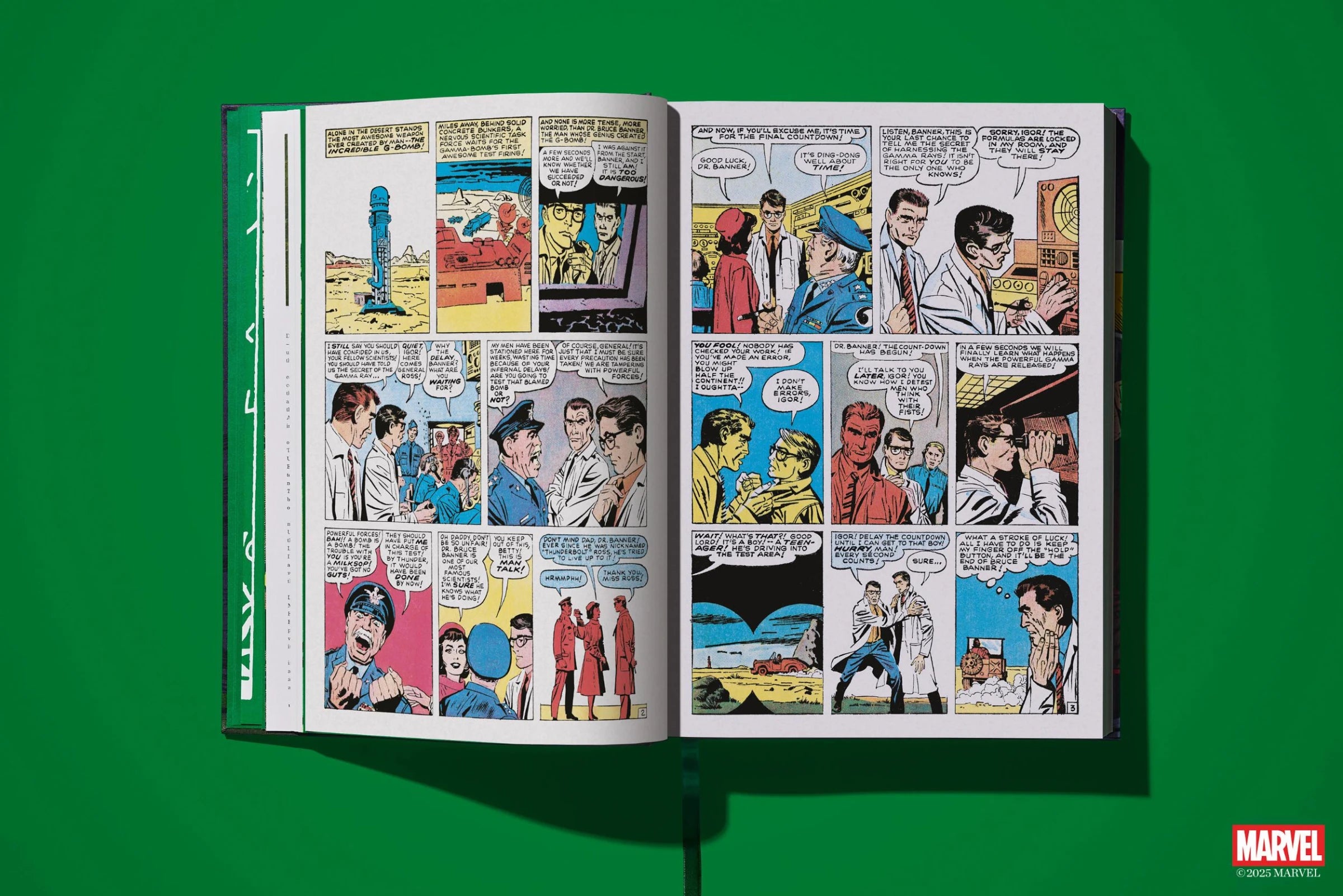 Stan Lee and Jack Kirby's original artwork showing the Hulk's first appearance