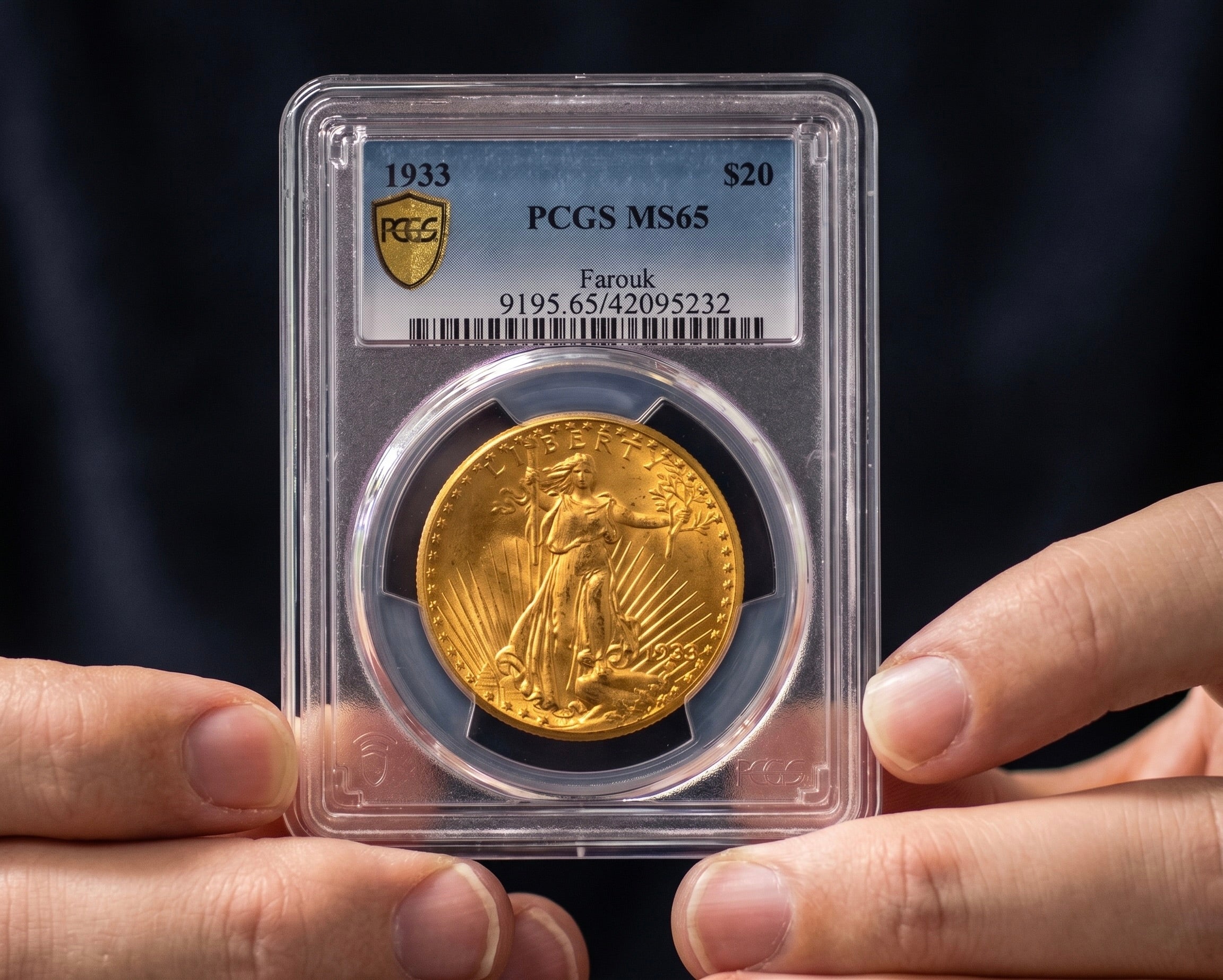 Double Eagle specimen bought by King Farouk of Egypt in 1944