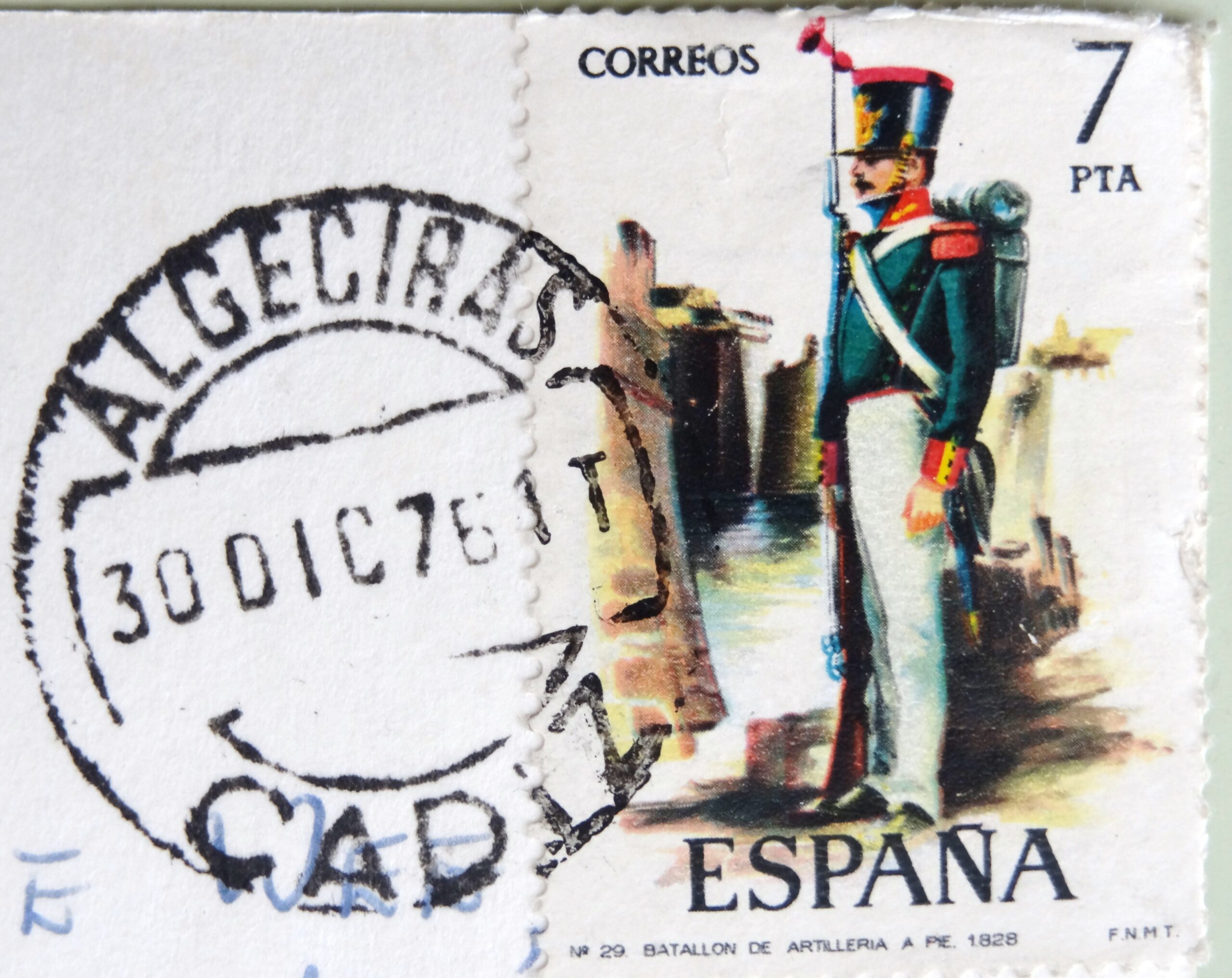 Postcard from Algeciras, Spain 1828