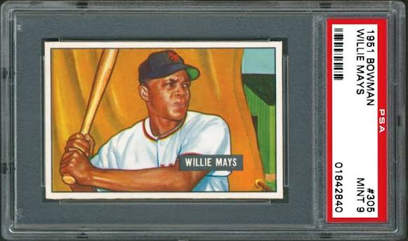 1951 Bowman Willie Mays rookie card