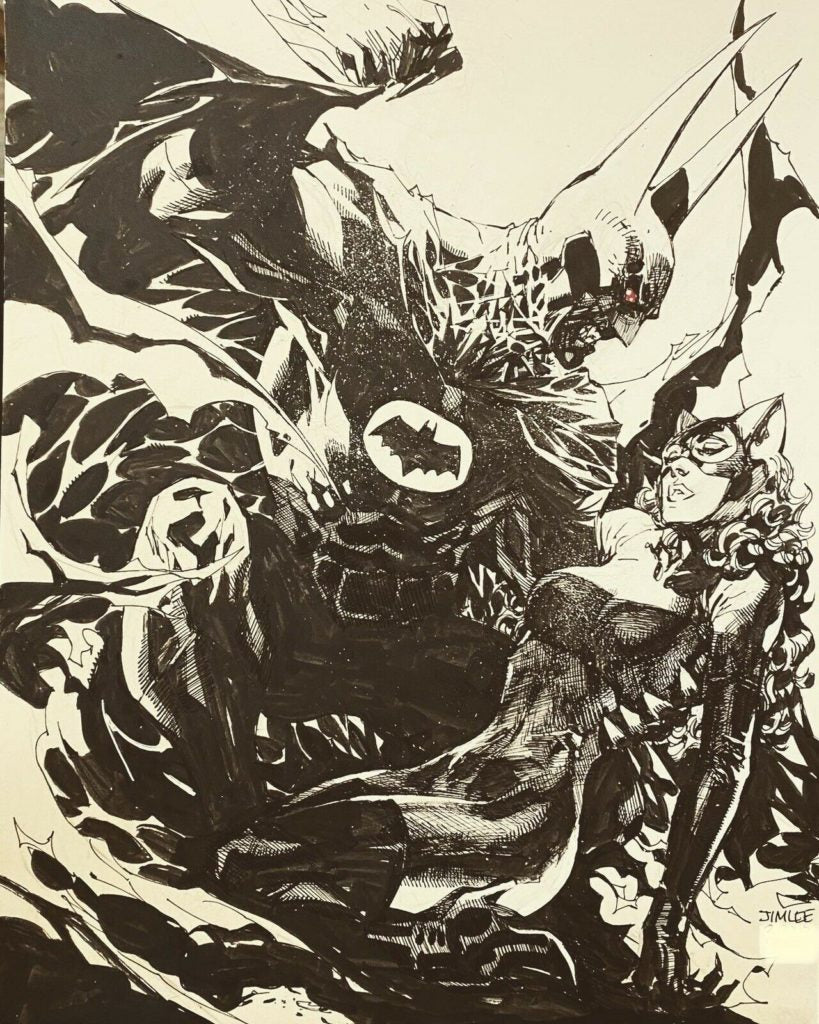 Original sketch of Batman by Jim Lee