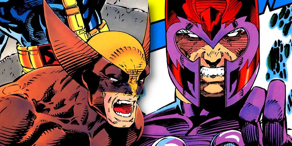 Wolverine and Magneto, original drawings by Jim Lee.