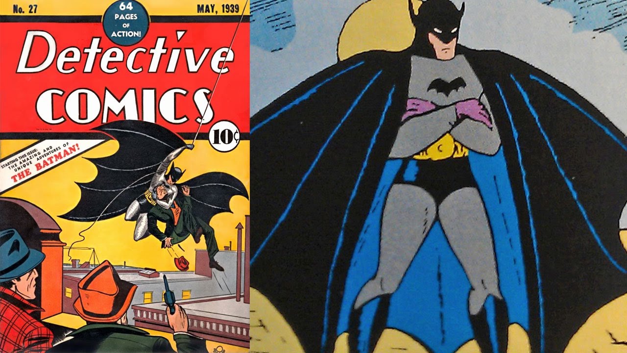 Detective Comics next to the early aesthetics of the Batman