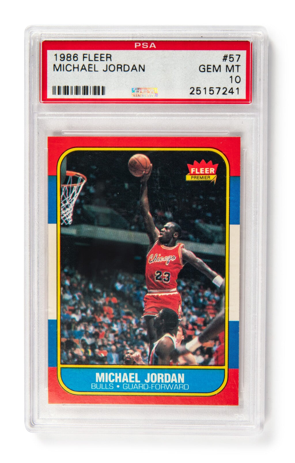 Michael Jordan 1986 Fleer rookie card